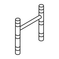 A unique design icon of pullup bar vector
