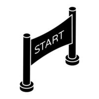 An icon design of startline vector