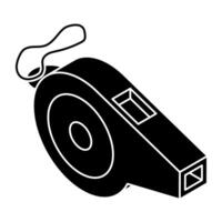 A shrill sound icon, flat design of whistle vector