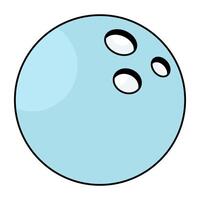 Editable design icon of bowling ball vector