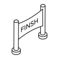 An icon design of finish line vector