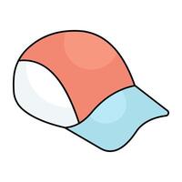 A flat design icon of cap vector