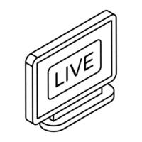An icon design of online match vector