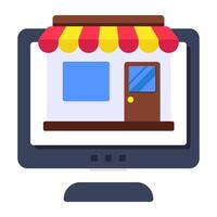 Perfect design icon of online shop vector