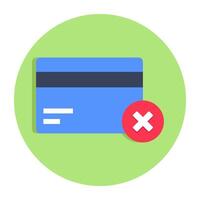 Premium download icon of card not accepted vector