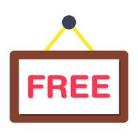 A trendy design icon of free board vector