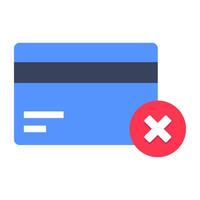 Premium download icon of card not accepted vector