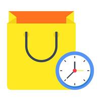 A colored vectors design of shopping time