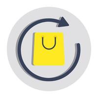 Parcel return icons vector