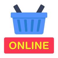 Unique design icon of online grocery vector