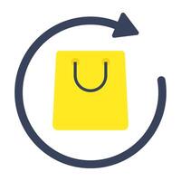 Parcel return icons vector