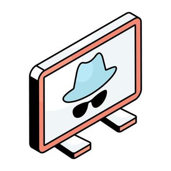 A beautiful design icon of system hacker vector