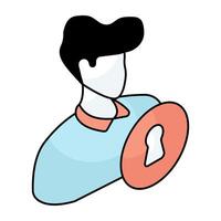 A beautiful design icon of user security vector