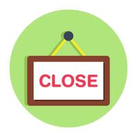 A trendy design icon of close board vector