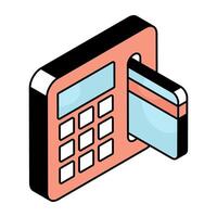 A beautiful design icon of atm withdrawal vector