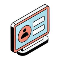 A trendy design icon of personal login vector