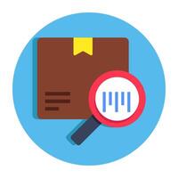 An icon design of barcode tracking vector
