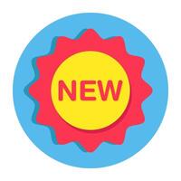 Editable design icon of new badge vector