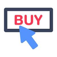 A flat rounded design icon of buy button vector
