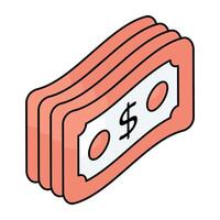 A perfect design icon of banknote vector