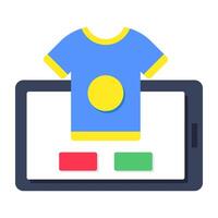 Unique design icon of mobile shirt vector
