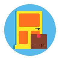 Conceptual design icon of door delivery vector