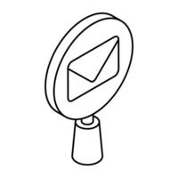 Modern design icon of search mail vector