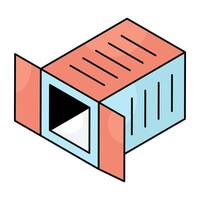 An icon design of container vector