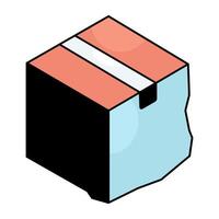 An editable design icon of carton vector