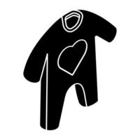 A flat design icon of baby Romper vector