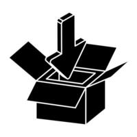 An icon design of packing vector