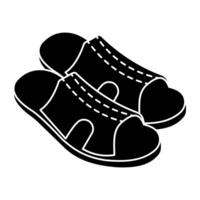 A solid design icon of shoes vector