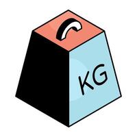 A trendy vectors design of kettlebell
