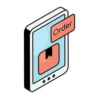 Perfect design icon of mobile parcel vector