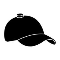 A solid design icon of cap vector