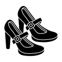 A solid design icon of sandal vector