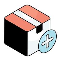 An editable design icon of carton vector