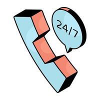 An icon design of logistic call vector