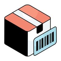 An icon design of barcode tracking vector