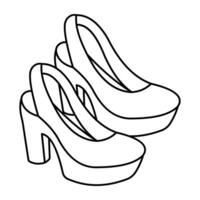 A flat design icon of sandal vector
