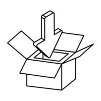 An icon design of packing vector