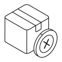A unique design icon of order cancel vector