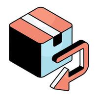 An editable design icon of cartons vector