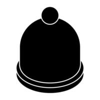 A solid design icon of cap vector