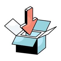 An editable design icon of cartons vector