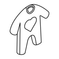 A flat design icon of baby Romper vector