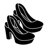 An icon design of ankle strap shoe vector