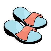 A flat design icon of sandal vector