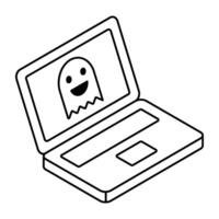 Creative design icon of ghost game vector