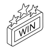 Modern design icon of win board vector